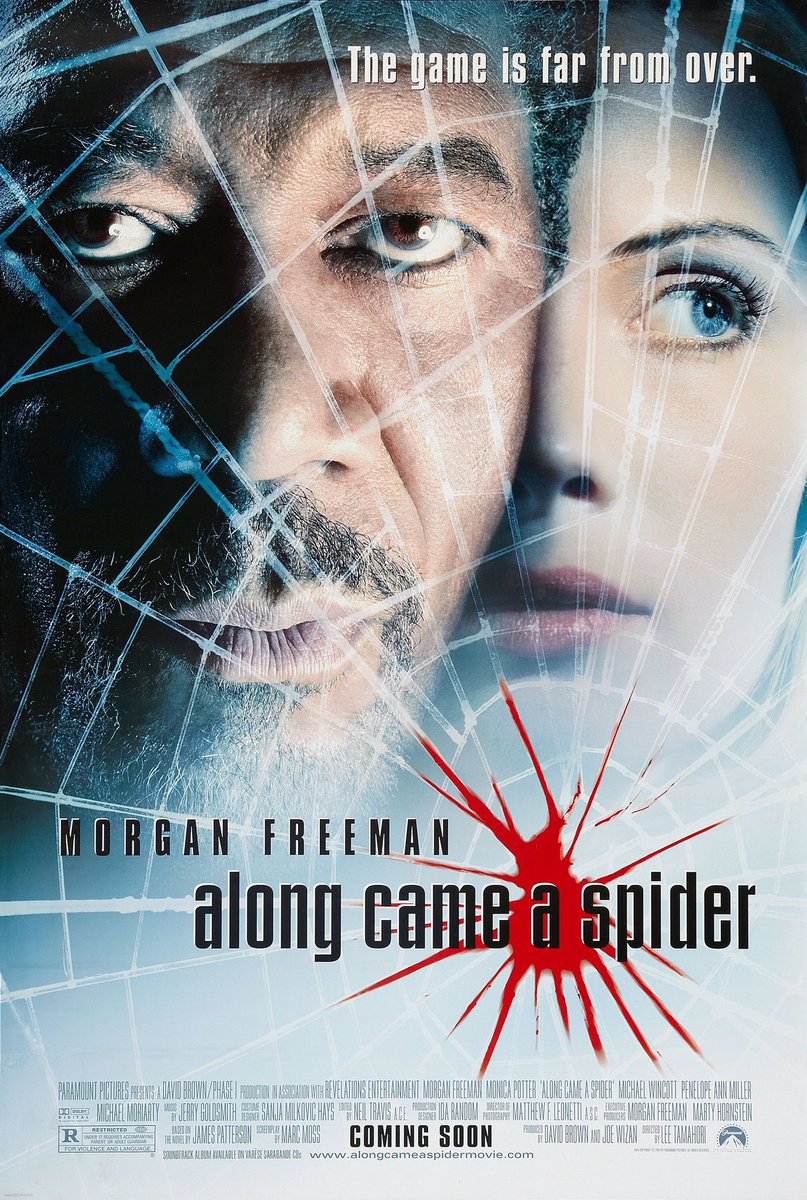 FilmNewsNos's tweet photo. 🎬MOVIE HISTORY: 25 years ago today, April 6, 2001, the movie ‘Along Came a Spider’ opened in theaters!
#MorganFreeman @monicapotter #MichaelWincott #DylanBaker @MikaBoorem #BillyBurke #AntonYelchin #JayOSanders #MichaelMoriarty #PenelopeAnnMiller #AnnaMariaHorsford #LeeTamahori https://t.co/fgYxkdOi9L