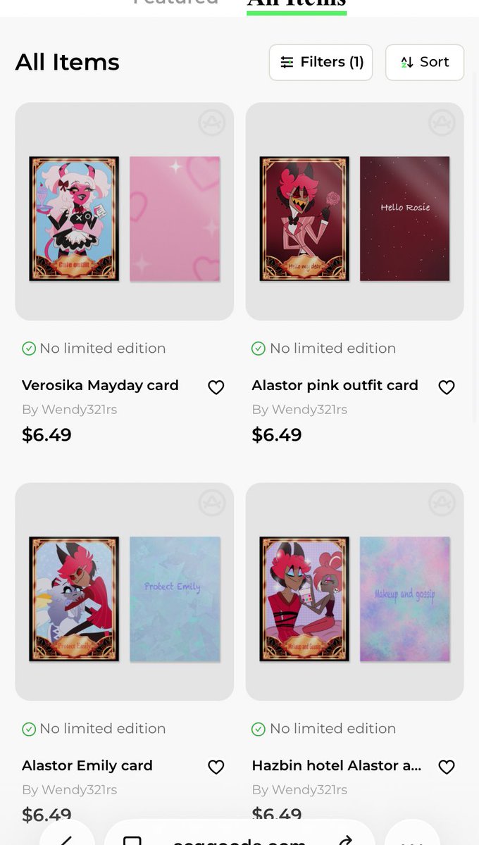 wendy321rs's tweet photo. Added a new Verosika card💖

⬇️⬇️⬇️
https://t.co/TdX5Kc0Jzg

#helluvaboss #hazbinhotel https://t.co/evOshM44oy