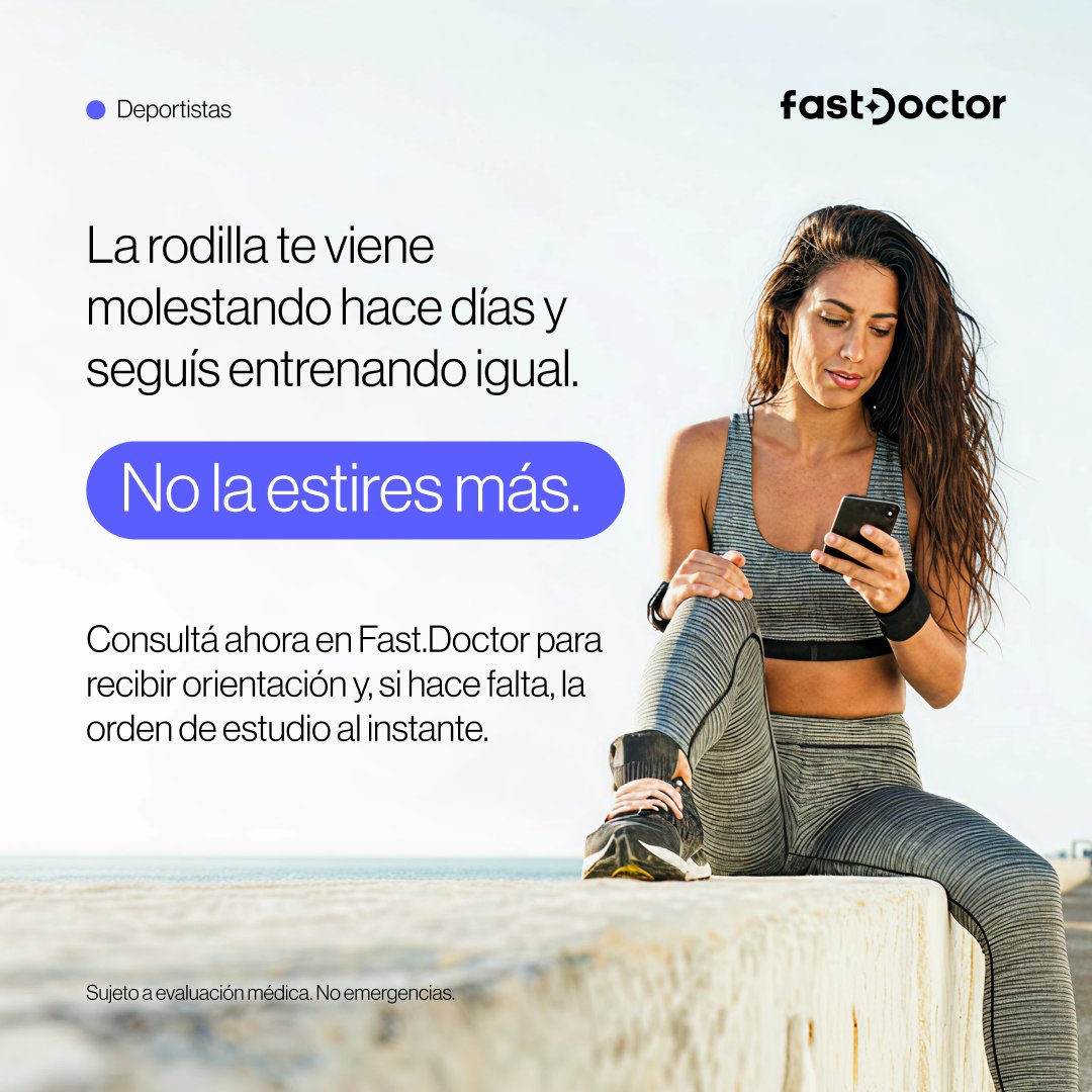 FastDoctorMed's tweet photo. ¿Es un tirón, contractura o algo más serio?

Con https://t.co/GZwDJEs6hl recibís la indicación profesional que te saca de dudas y la orden de estudio al instante.
Resolvelo hoy y decidí cómo seguir, con claridad. https://t.co/r7Lxd6kEj0