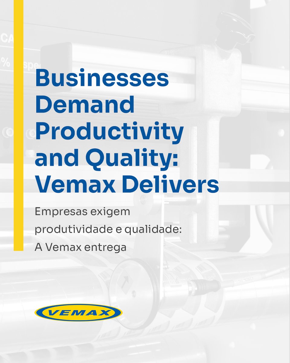 vemaxsa's tweet photo. Is your production suffering from slow processes, failures, and excessive maintenance?

Over time, it's natural for equipment to wear out and stop functioning properly, causing delays and even losses for the company. Therefore, investing in technology is the first step to improving your workflow.

Swipe to the side and understand the signs that it's time to rely on Vemax solutions!

Take the opportunity to access our website and find out more!

💻: https://t.co/VvTyc4gSvc

#Vemax #Maquinas #Machine #Technology
