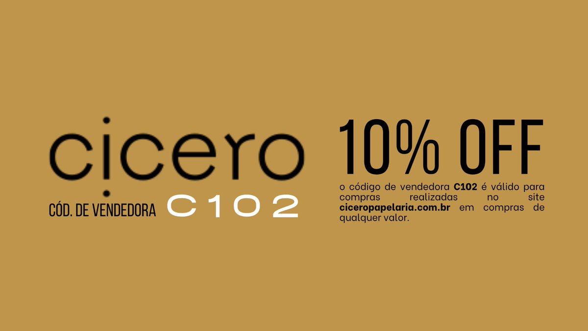 comprinhasand's tweet photo. CICERO  | 10%OFF ✺
cód. de vendedora C102

[10% off em compras de qualquer valor]

📓 compre aqui https://t.co/s4iac2KL0J

esse cupom foi útil pra você? curte pra gente saber! 🤑🤍

cupom de desconto cicero
papelaria
planner
caderno criativo https://t.co/N19nVtaHfW