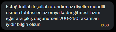 growtzzz's tweet photo. 1 MİLYON'U BORSA'DA 100 MİLYON YAPMAK! 

Hepimiz Borsa'ya para kazanmak amacıyla geliyoruz.

Analiz sistemleri, risk yönetimi, içsel bilgiler, teknik analiz, takas analizi, patron analizi ve türlü şeylerle kendimizi parçalıyoruz. 

Aslında Borsa'da bulunan herkesin amacı büyük parayı bulmak ve en çok yükselmiş senedi almış olmaktır yani PARA YAPMAK!

Peki bunu nasıl yapacağız? 

Ben de bu soruları kendime sorarken, o zamanlar yeni tanıdığım şu an hayatımda ciddi yer kaplayan çok kalender ve usta bir abiyle tanıştım. 

Sene 2024 Şubat Ayında, #TERA hissesiyle ilgileniyordu bildiğiniz adam TERA TERA diye kafayı yakmıştı. 

Bugün TERA - TERA diye göt atan kimse o zamanlar böyle bir kurumun varlığından dahi haberdar değildi. 

Ben de açıkçası pek iplememiştim, kademe - derinlik - el okuma - oyuncu tarzlarını anlattı. 

Kademeye yazılan mallardan tut, park hesaplarına, makas açmalarına, kimin alıp kimin vurduğuna, temel analizin önemine kadar o kadar çok şey sordum ki aklınız gider.

Sonrasında hisse tam 6 ay yattı, ben de kendi kendime adam kolpacı çıktı diyorum arada da takılıyorum abi ne oldu senin tahta falan diye. 

TERA o zamanlar şimdi ki fiyatıyla 3 lira arkadaşlar yanlış olmasın, tahta 300 lira şu an ben de ki özgüvene bak amk. :D

Tahtaya bastıkça mal alıyor bana da resim atıyor, bu adam diyorum kafayı kırmış boşa uğraşıyor. 

Velhasıl kelam, tahta ufak ufak yürümeye başladı %50 gidiyor %30 düzeltme, destek kırıyor üstüne atıyor, direnç kırıyor altına atıyor tam bir cinayet grafiğe bakın anlarsınız. 

Tahta 30-40 liralara gelince mesaj attım, ya abi sen bunu nasıl bildin diye dedi ki bu tahtanın yolu daha çok uzun yeni başlıyor. 

10x gitmişti tahta. 

Sonra bugün herkesin bildiği ve hiç bir zaman unutamayacağı bir ralli yaşandı bahsettiğim abi üç haneli milyonlar kazandı. 

En son zevkine tahta alt pazar tahtası tavanlıyordu. 

Şimdi gelelim sonuca, gerçekten KADEME ANALİZİ para yaptırıyor bunu gözümle gördüm. 

Şu an X bir tahta 3x marjda, hala yeni başlıyor diye konuşuyoruz. 

Türkiye Borsasını bir buzdağına benzetirsek: 

En uca teknik analizi, suyun altına takas analizini, buzdağının en derin noktasını da kademeden oyuncu eli okumak diyebiliriz. 

Çok heveslenmeyin, ben iki senedir yanındayım bu işin %20'sini öğrendin dese havalara uçarım. 

Binaenaleyh, bu şekilde para yapmak mümkün fakat 1 milyon kişi varsa 1 kişi bunu ancak nasibi varsa becerebilir. 

Sadece böyle bir analiz yöntemi olduğunu ve çok önemli olduğunu bilin. 

Bu gönderiyi abimin bir sözüyle bitiriyorum:

''Tahta yapmak uyumak, yürümek, yemek yemek, koşmak gibidir değişmez. Eğer piyasada ki bir oyuncunun tahtayı nasıl işlediğini bilirsen o oyuncuyu her yerde tanırsın.'' 

Buraya kadar okuduysanız çok teşekkür ederim, umarım faydalı olmuştur.