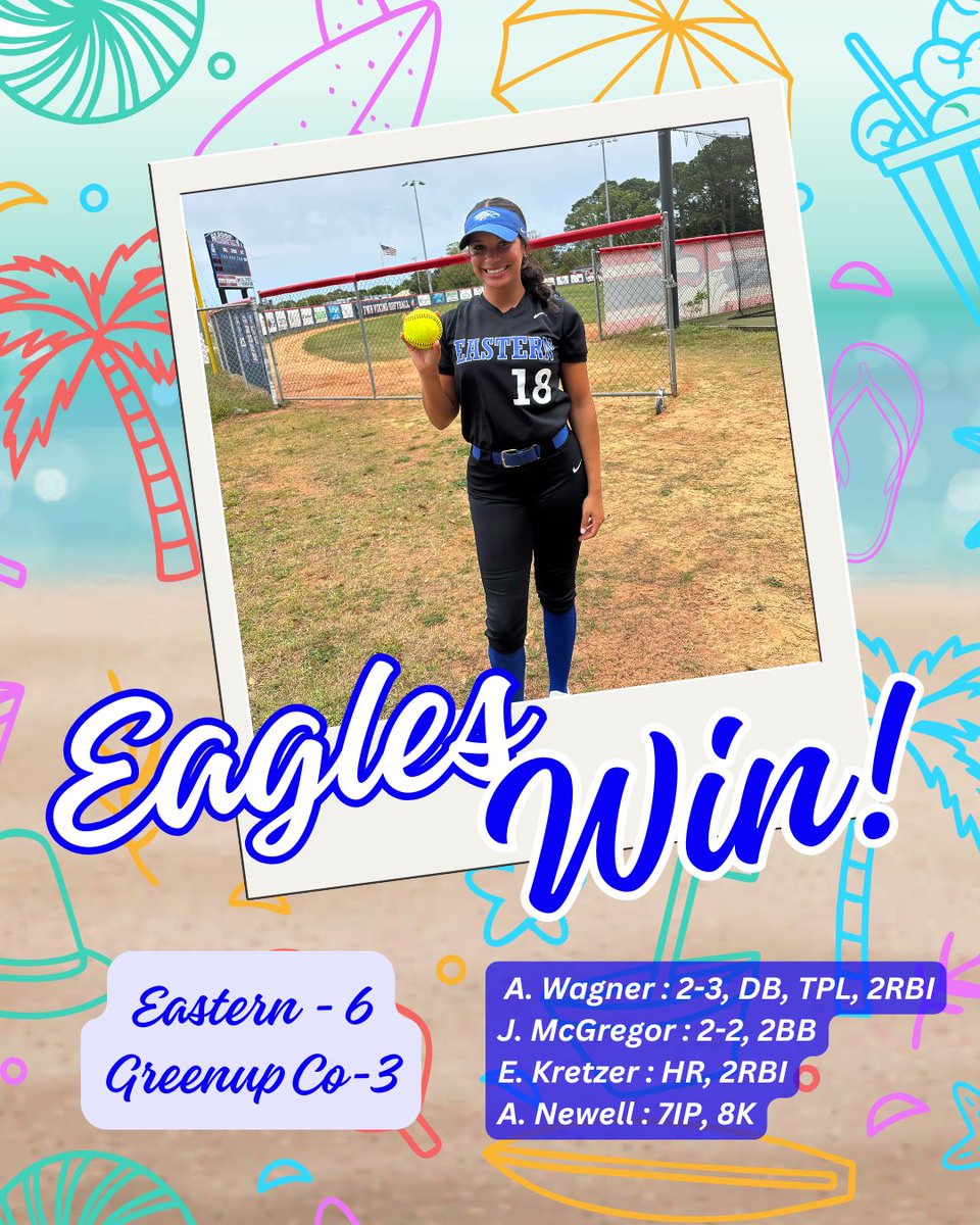 EHSKYSoftball's tweet photo. Another dub! #FlyEastern 🦅💙🥎🌴 https://t.co/IcS4hdvUlH