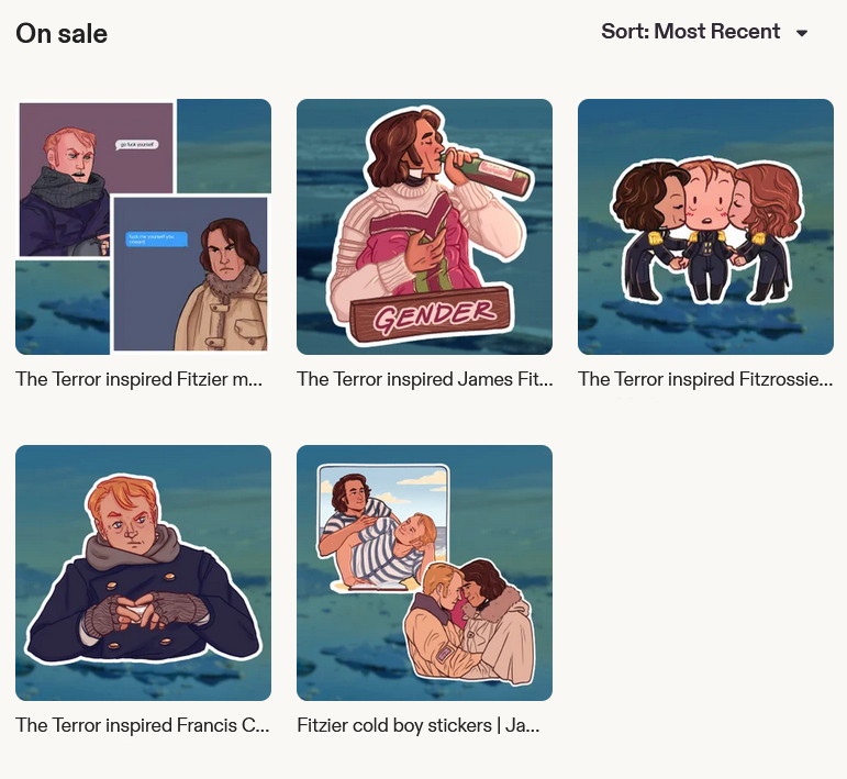 brainyraccoons's tweet photo. Thought I'd run a little sale on my Fitzier stickers since I'm going to be adding new Francis ones to my art store soon~ 20% off until the end of this week!! ✨ https://t.co/R3aJqCPdKa #TheTerror #Fitzier https://t.co/j23eFSqerq