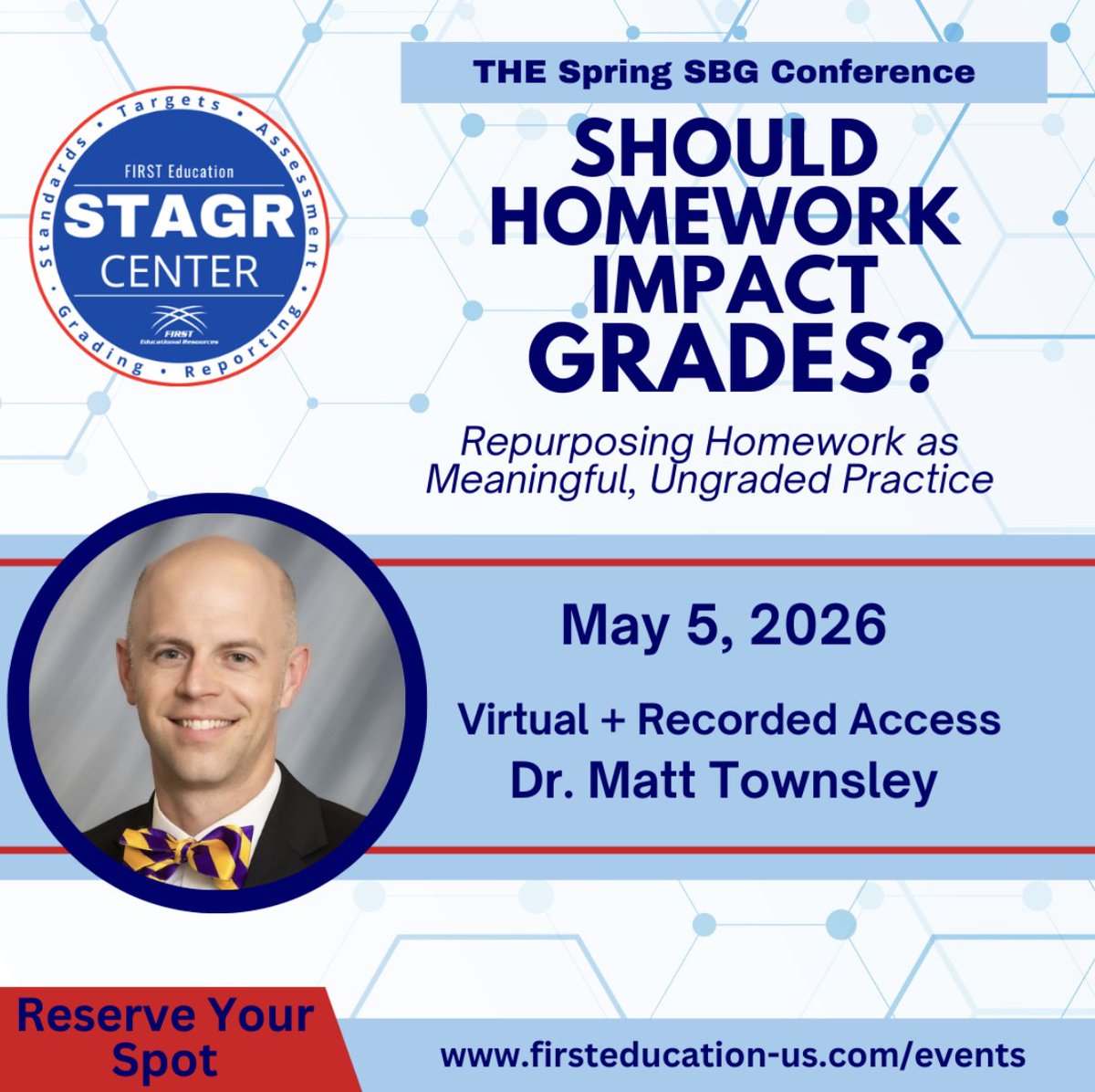 mctownsley's tweet image. Join me for this practical conference session focused on grading and homework.

🔗 firsteducation-us.com/the-spring-sbg…

@1stEdResources #STAGR #grading #K12