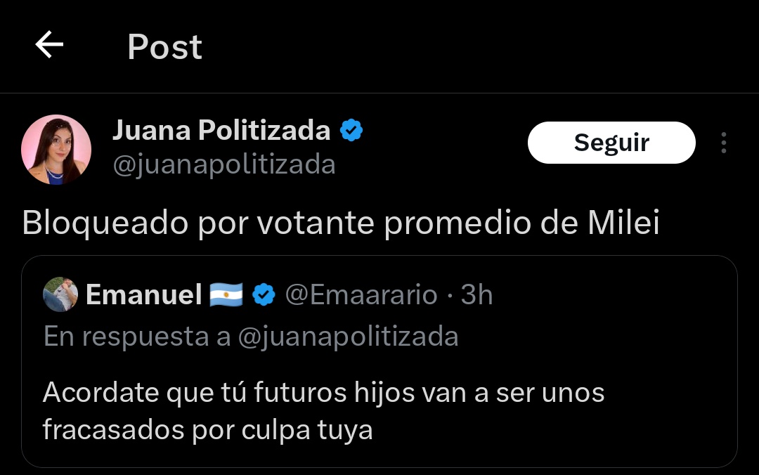 Pobre <a href="/juanapolitizada/">Juana Politizada</a> se fue solita domada porque no se banco la misma moneda ... Muy flojo juanita