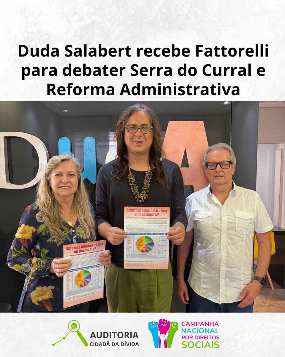 AuditoriaCidada's tweet photo. Maria Lucia Fattorelli foi recebida em Belo Horizonte (MG) pela deputada federal Duda Salabert (PDT), nesta segunda-feira (06), para tratar da questão relacionada à preservação da Serra do Curral e da luta contra a chamada Reforma Administrativa.
https://t.co/GJB5A8qxm8 https://t.co/CikwYmoF9z