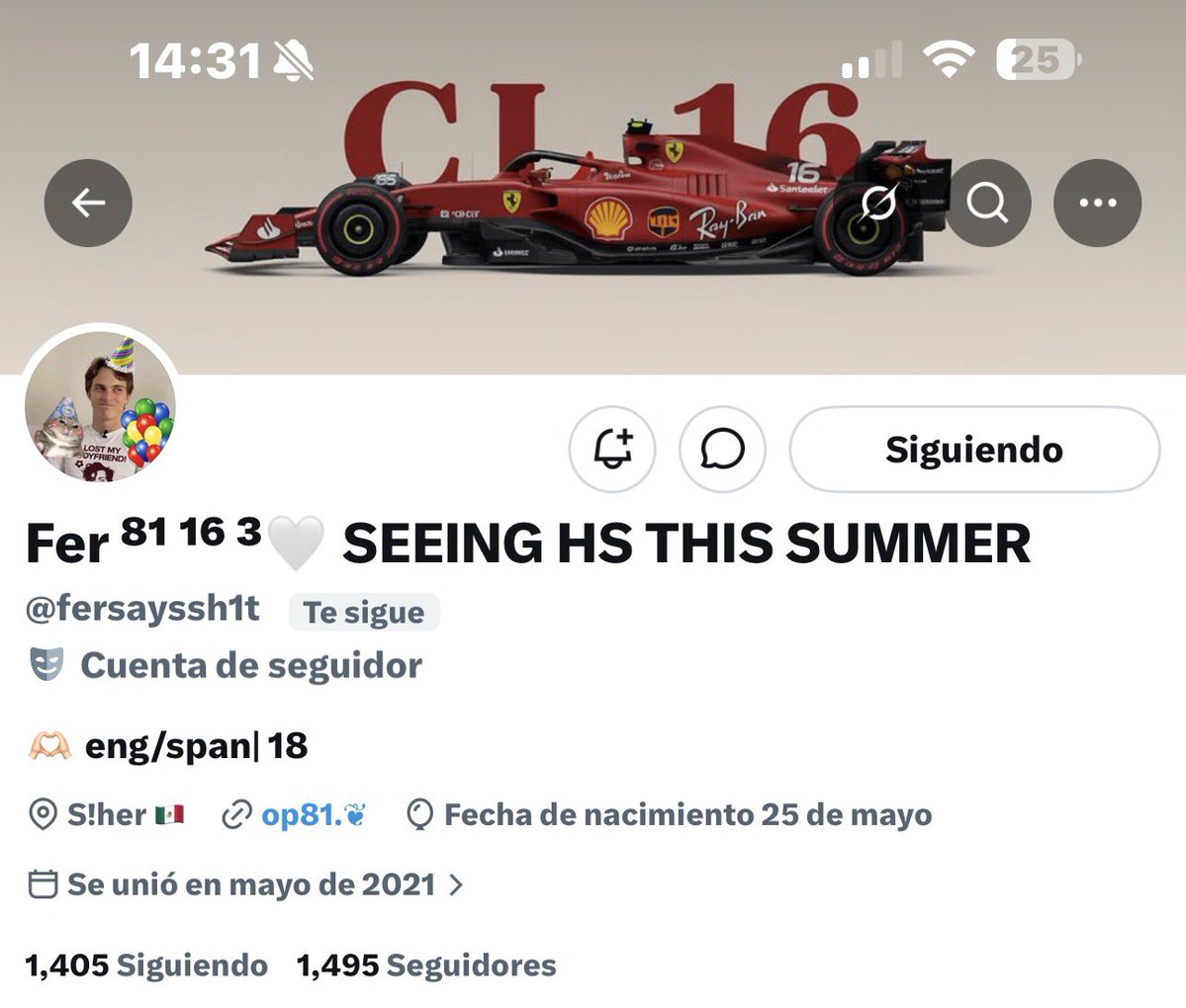 Fer ⁸¹ ¹⁶ ³🤍 SEEING HS THIS SUMMER tweet media