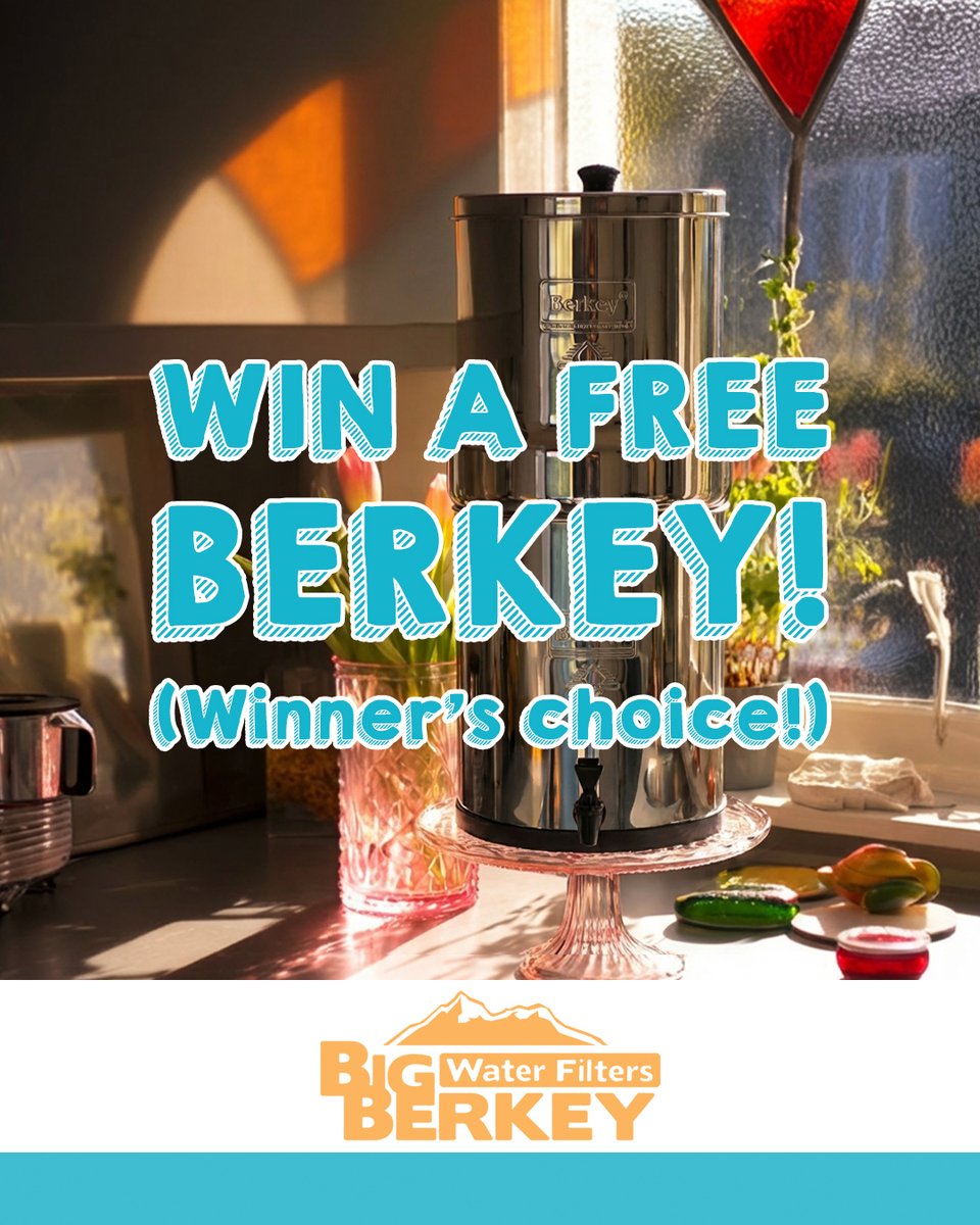 Win a Travel, Big OR Royal Berkey this month! ☀️🍹 Longer days, more sunshine, and better habits – get ready to upgrade your hydration routine! 

Find the rules on each post this month over on IG, but don’t worry, they’re simple enough!  bigberkeywaterfilters.com
