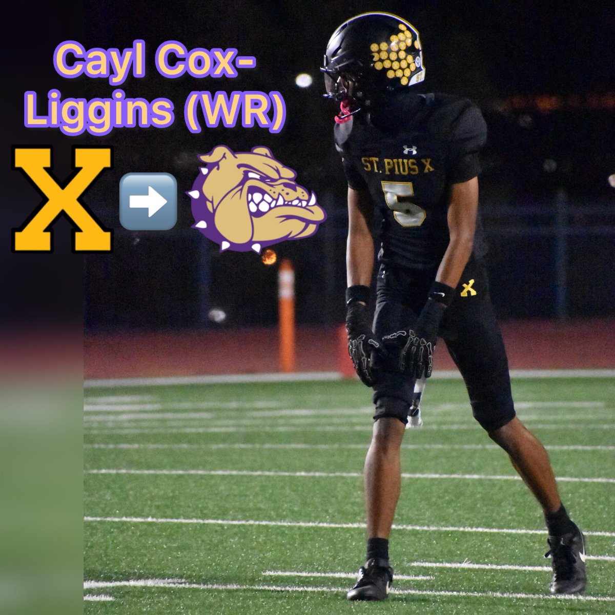 CouchPSports's tweet photo. Yes, can confirm, WR Cayl Cox-Liggins has transferred to Queen Creek, Arizona. Cayl told me on Friday, and Arizona gets a top-five NM football recruit. Congratulations @CoxLiggins !!!! Photo by me #NewMexico #highschoolfootball #albuquerque #arizona https://t.co/Bb45EGHmgF