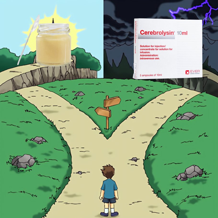 doctormorphh's tweet image. royal jelly is the closest you will get to cerebrolysin if you want to stay 100% natural while enhancing the living fuck out of your brain

it simply just does SO much it is absolutely wild

- reduces anxiety
- improves memory
- restores dopamine and serotonin in the pfc
-