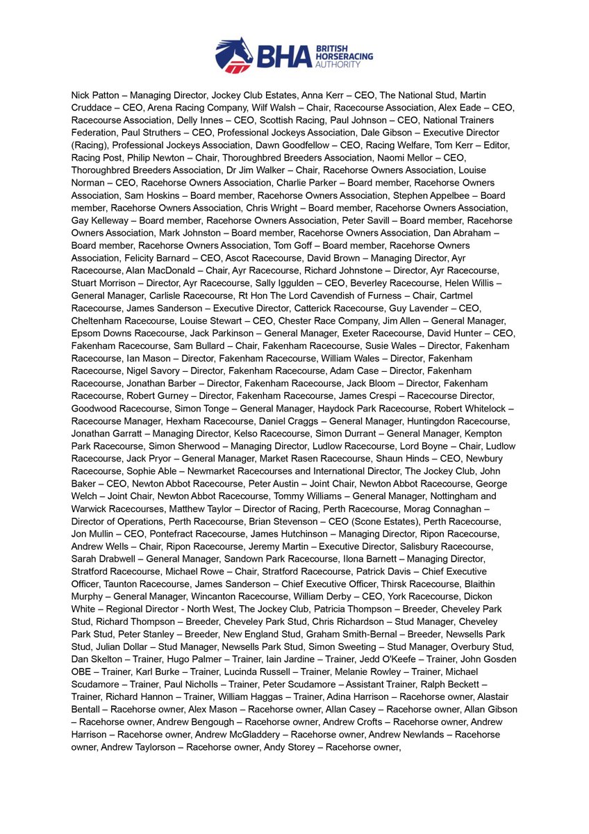 British Horseracing Authority tweet media
