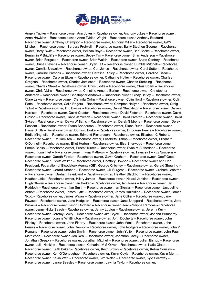 British Horseracing Authority tweet media
