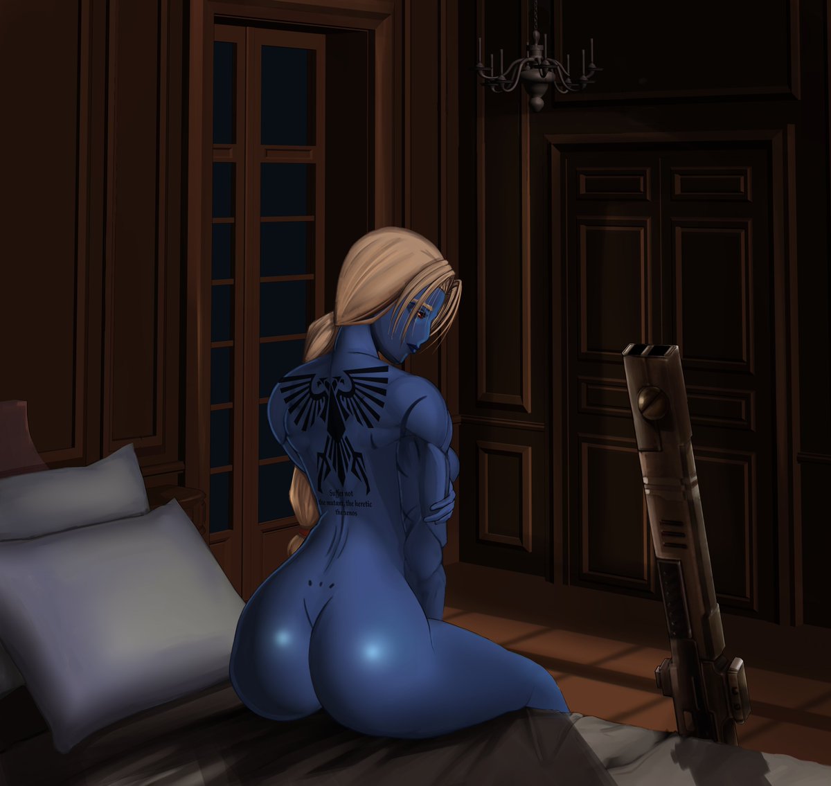 KaoKacique's tweet photo. Some choices lead to scars that will not fade  

Su'un, retainer of a Rogue Trader https://t.co/OAyYwv5zkE