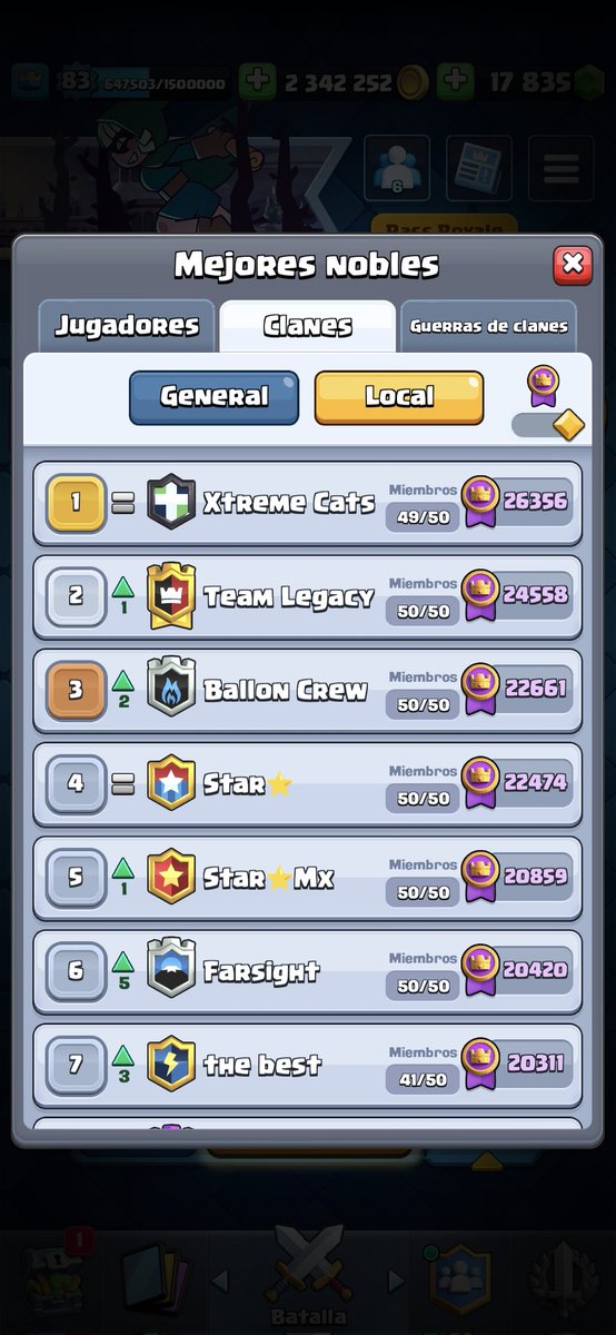 Tayth_02's tweet photo. Temporada 8️⃣1️⃣ finalizando.
⚡️Activity over trophies⚡️

🏆| top #1 🇵🇪 &amp;🇲🇽

⚫️🟢#XtremeCats #clashroyale https://t.co/2TnewRd0qR