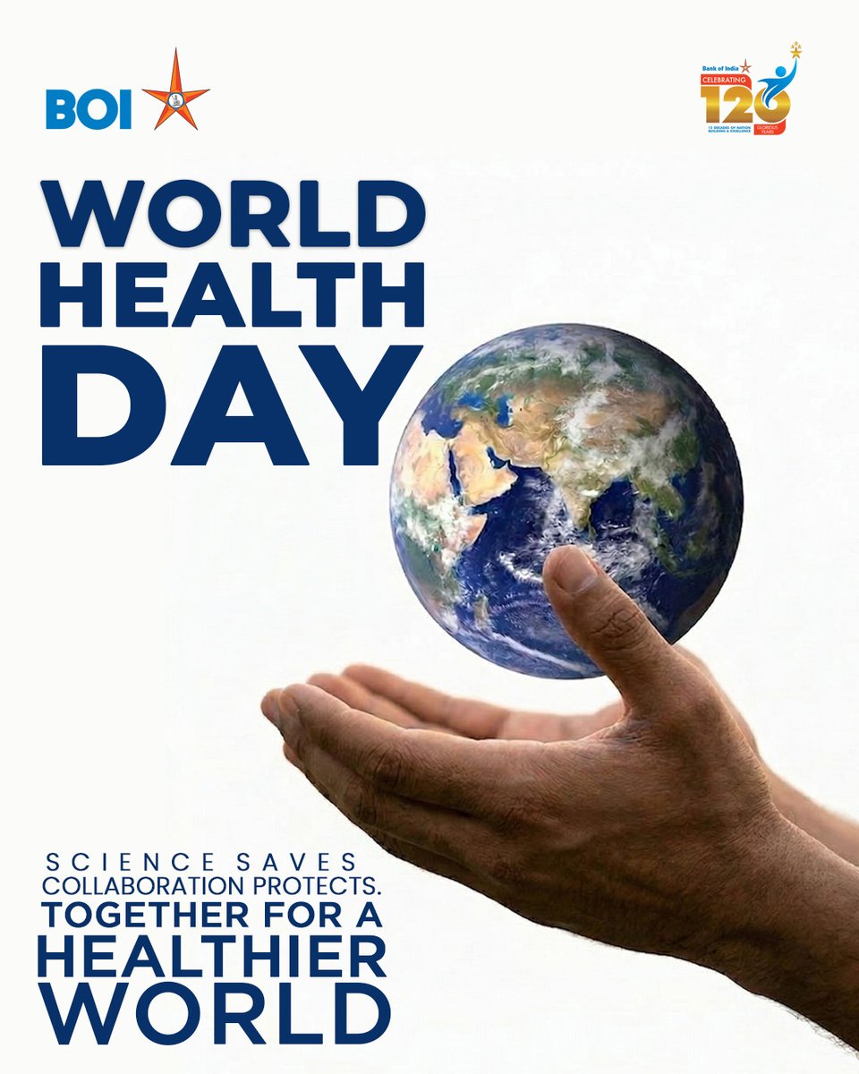 BankofIndia_IN's tweet photo. Science is the roadmap, but collaboration is the engine. 

This #WorldHealthDay, we’re standing with the researchers, health workers, and global partners who turn evidence into action. From protecting our environment to safeguarding our communities, the #StandWithScience approach reminds us that we are only as healthy as the world around us.

Let’s trust the facts and build a safer future, together.

#BankOfIndia #RelationshipBeyondBanking #WorldHealthDay2026 #OneHealth #GlobalHealth