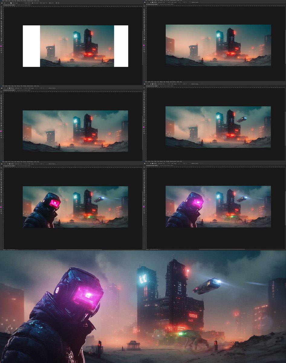 The_M3RY's tweet photo. @zhizhibot Voila un travail de compositing avec IA, resultat de l'image finale "c'est fais par ia donc pas artistique" https://t.co/fggucaLdoj