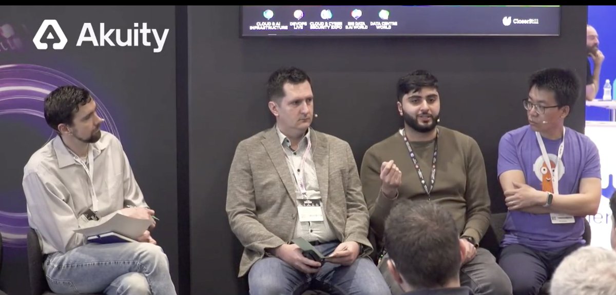 akuityio's tweet photo. โPlatform teams should get out of the way of engineers, while still giving them guardrails to deploy safely.โ ๐ ๏ธ
Great line from @CowbellCyber's Yousef Alam during our #DevOpsLive London #GitOps panel. ๐ฃ๏ธ
Watch the full discussion:
https://t.co/YZlUzBFFFP
#DevOps #Kubernetes https://t.co/SHntqIVkmv