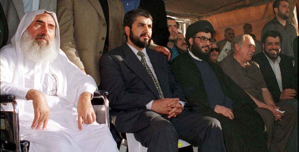 Şeyh Ahmet Yasin, Halid Meşal ve Hasan Nasrallah aynı karede…

1998, Yermük Kampı.