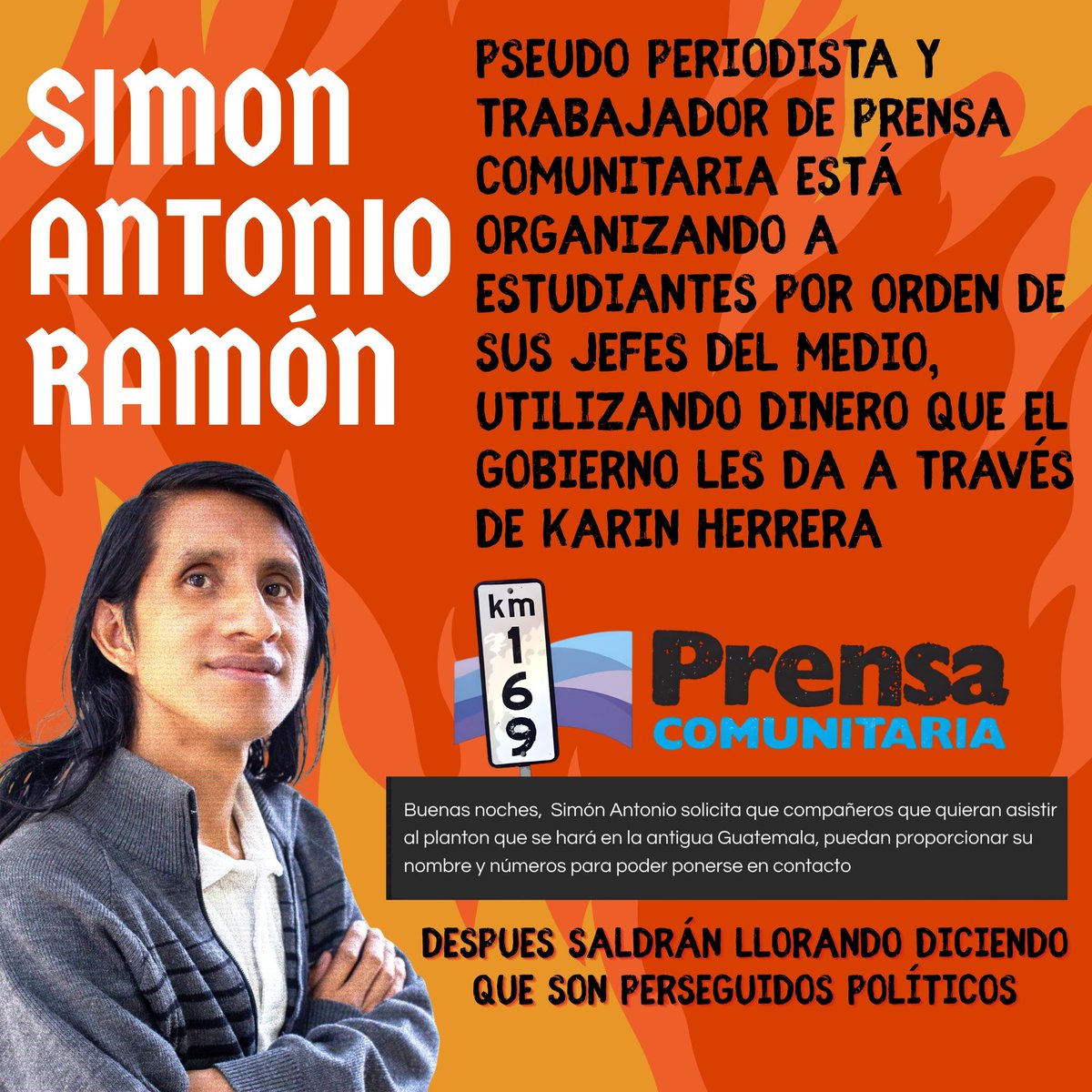 Instante_Gt's tweet photo. Surgen fuertes críticas y señalamientos contra Simón Antonio Ramón por la organización de plantones incitando a estudiantes de la #USAC 💬 #Guatemala #GobiernoDeGuatemala #ViralGT #LibertadDeExpresion #UniversidadDeSanCarlos #Gt https://t.co/3bTRM4fkHC