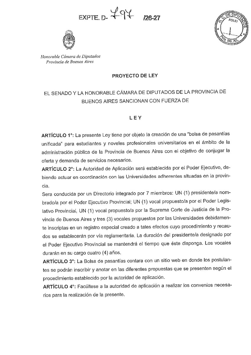 CS_Millennials's tweet photo. 📌 Ayelén Rasquetti propuso crear una bolsa única de pasantías para jóvenes en la provincia de Buenos Aires. El proyecto apunta a mejorar el acceso al primer empleo en un contexto de desempleo del 9,3 por ciento y alta informalidad. https://t.co/w69scgXX0s