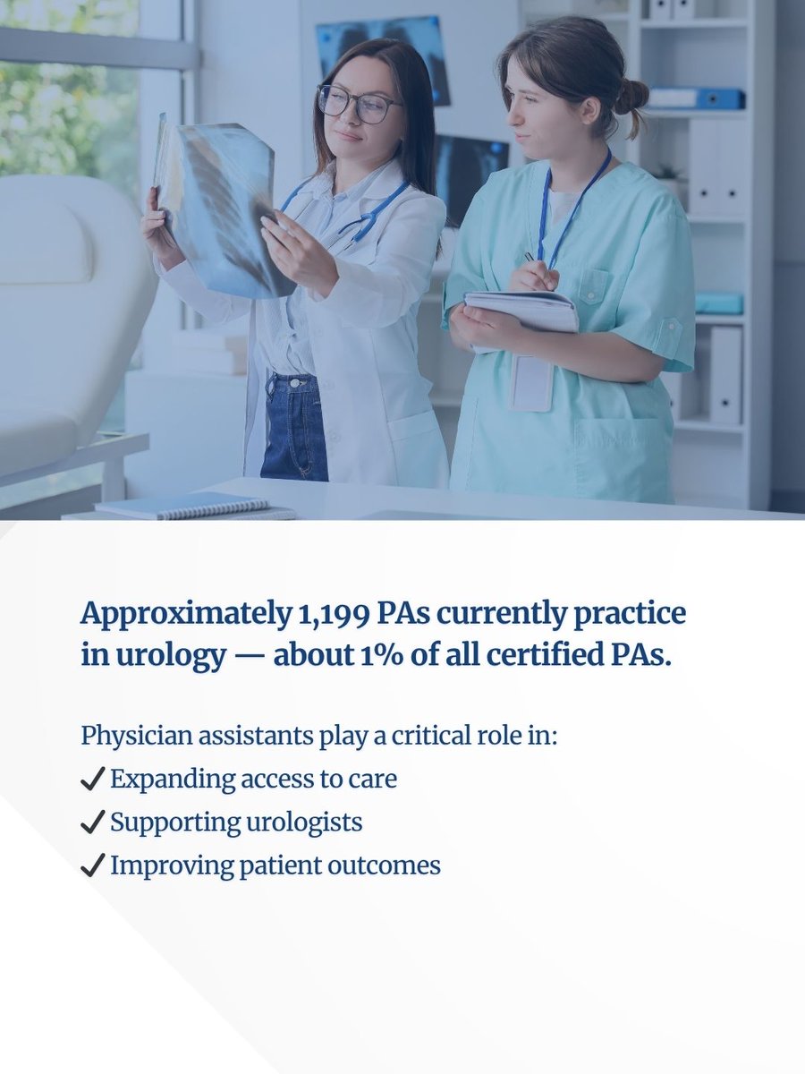UAPAtweets's tweet photo. As workforce shortages emerge and patient needs increase, physician associates play a vital role in bridging the gap.
Through continuing education and specialized training, PAs are helping shape the future of urologic care.
Learn how UAPA supports your professional growth. https://t.co/Ikl7hTSm64