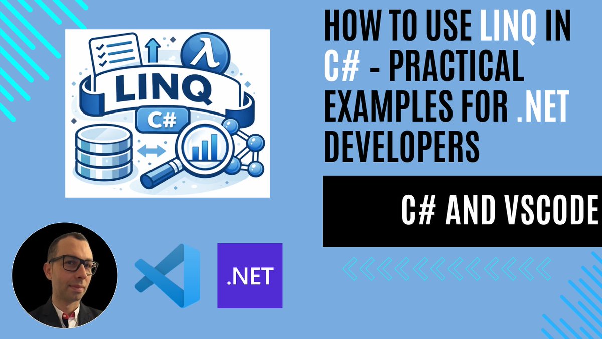 ottorinobruni's tweet photo. Ditch messy foreach loops! ✨  
Use LINQ instead:  

students.Where(s => s.Age >= 18).ToList()  

Cleaner, readable &amp; declarative C# code.  

Part 1 – LINQ Fundamentals for .NET devs  

#dotnet #csharp #LINQ #DotNetDev https://t.co/UAPVEAFk5S https://t.co/qjBGsQh42M