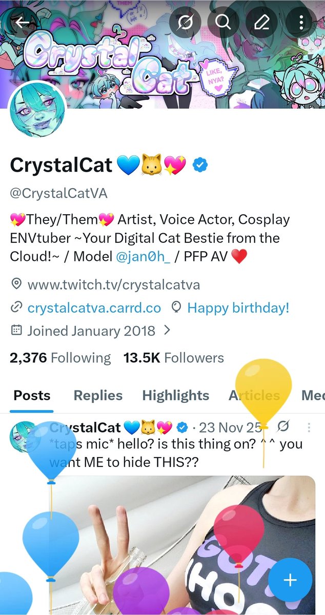 CrystalCat 💙🐱💖 tweet media