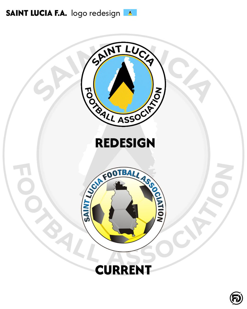 f8_design's tweet image. Rediseño conceptual del escudo de la Federación de Fútbol de Santa Lucía @SaintLuciaFA  🇱🇨

#saintlucia #saintaluciafa #footballdesign #rebranding #logoredesign #photoshop