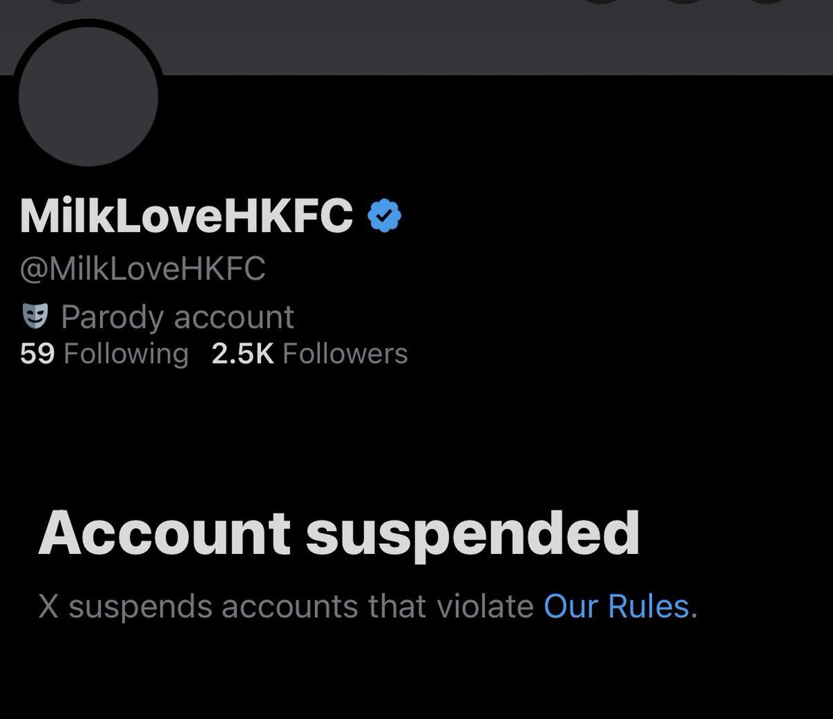 Daemon_SS's tweet photo. Hello @X &amp; @Support,

I have been following and @milklovehkfc and saw that their account got suspended suddenly. The account owner has never violated any of the X rules.

Kindly look into this matter as soon as possible. Thank you. 🙏 https://t.co/7Y5PYYCY2p