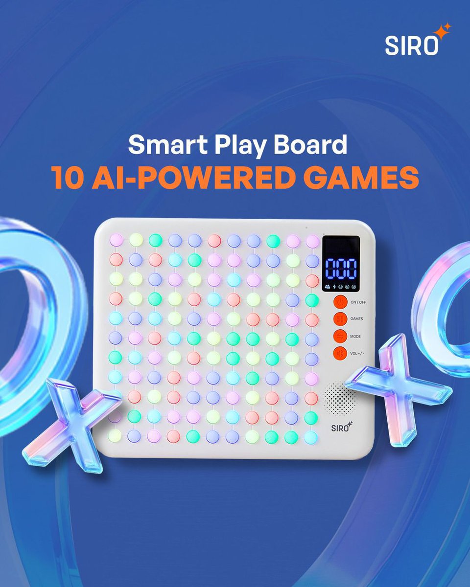 My_SIRO_World's tweet image. Less screen time. More smart time. 

With 10 AI-powered games like Whack-a-Mole, Colour Crush, Music Marbles &amp;amp; More Siro turns playtime into smart time.
From strategy to creativity, music to memory every tap builds skills, focus, and fun.

 #SmartPlayBoard #CognitiveDevelopment