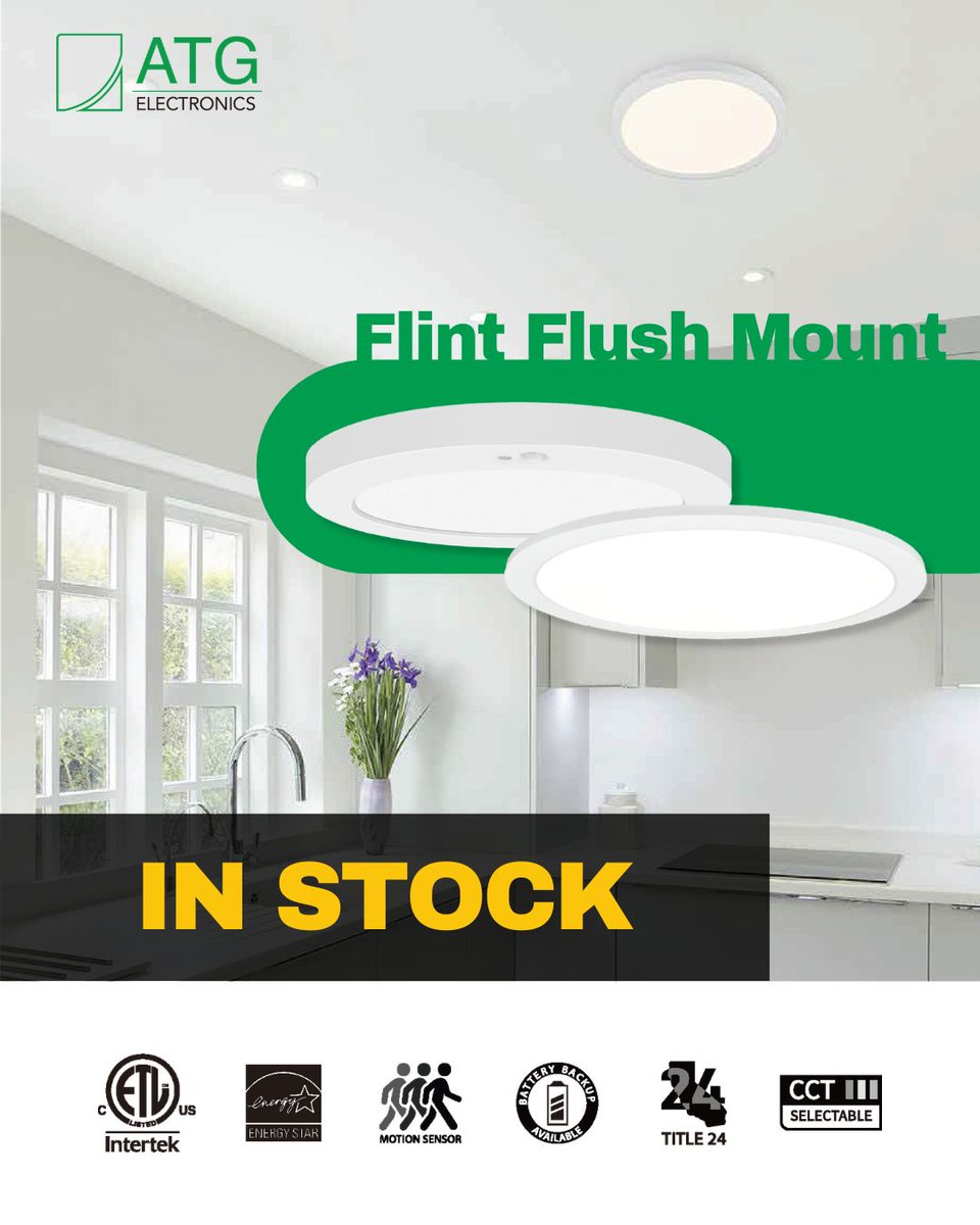 ATG_LEDLighting's tweet image. Flint Flush Mount is now in stock. Slim design, selectable CCT, and easy install make it a strong fit for any space. Order now: atgledlighting.com/products/indoo… #LEDLighting #LightingDesign #InStock