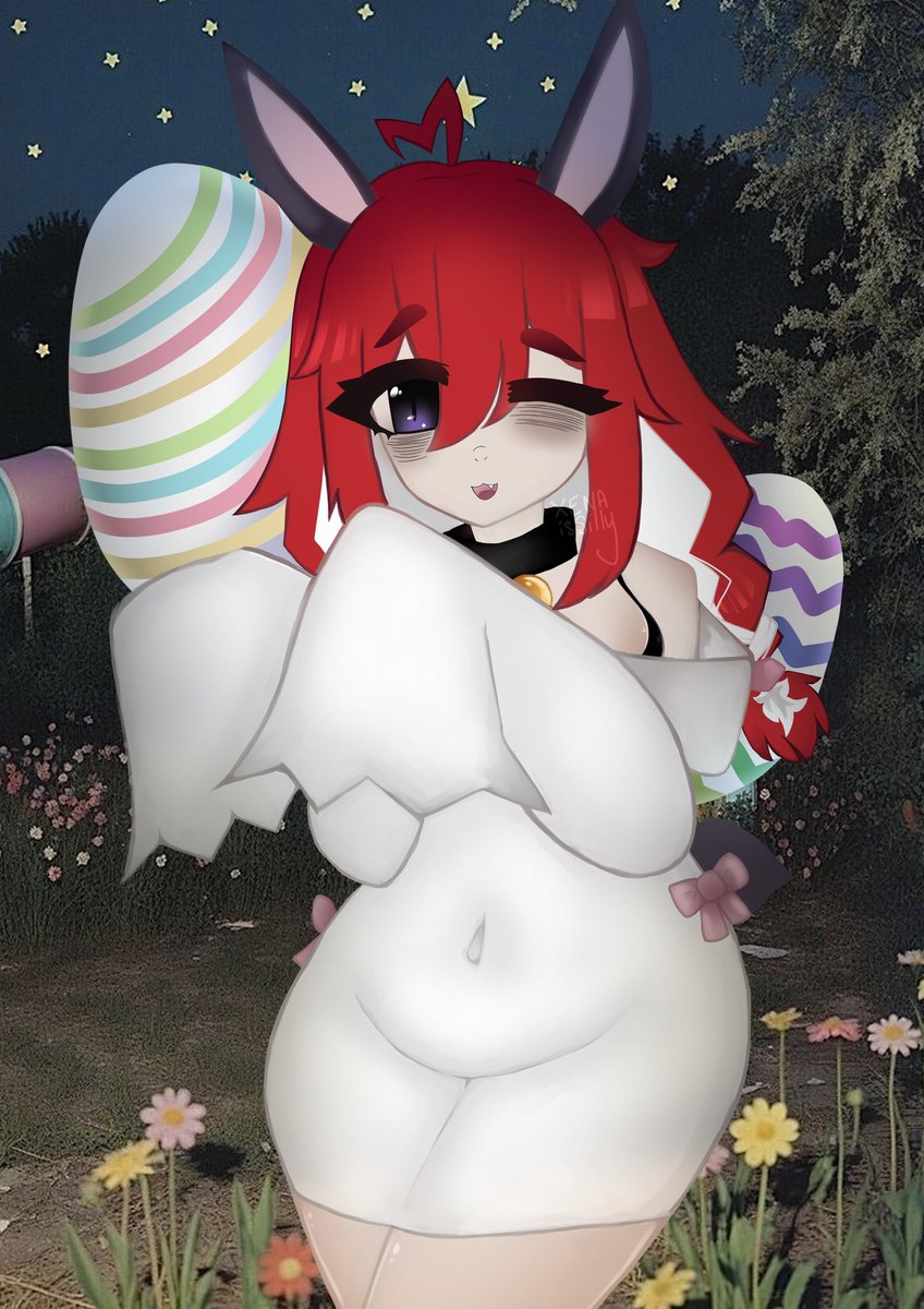 xenaissilly's tweet photo. ʰᵒᵖᵖʸ ᵉᵃˢᵗᵉʳ!! 
#easterdrawing #vtuber #xenaissilly #oc https://t.co/CYlPSDMxLk