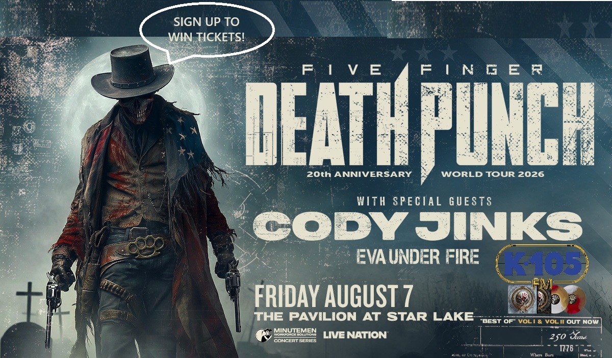 KCountry105's tweet photo. Sign Up at https://t.co/LZnh60XmzA to Win FREE Tickets to See Cody Jinks and Five Finger Death Punch at Star Lake on August 7th! https://t.co/BdWPYRCJZ1