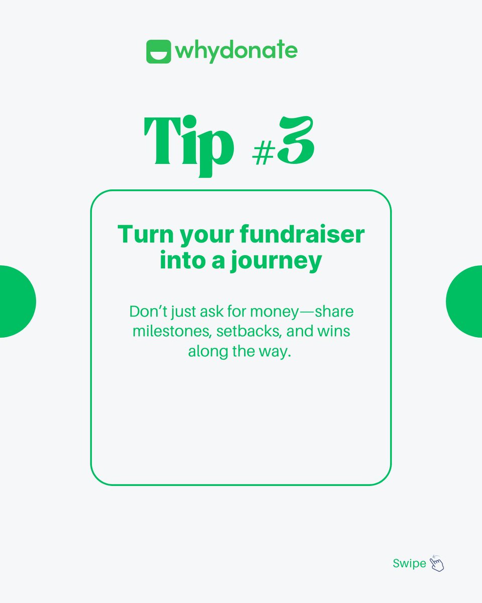whydonate's tweet image. Big donations come from small moments.

Start strong
Stay visible
Tell the story

Start fundraising with WhyDonate.

#FundraisingTips #Crowdfunding #WHYDONATE