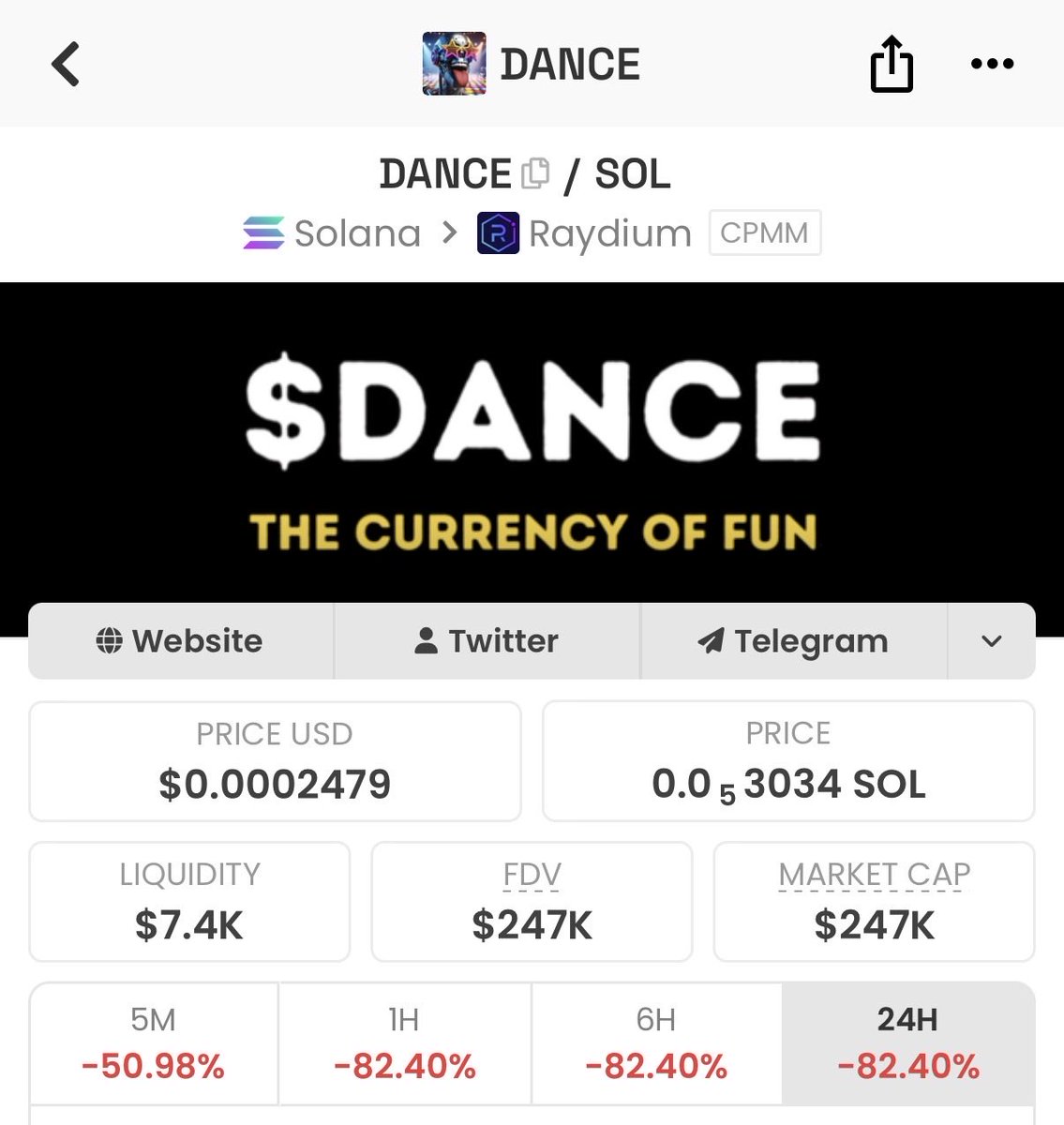 dancememecoin's tweet image. Checkout $DANCE update on telegram
💬 t.me/dancememecoin
🌐 dancememecoin.com 

#dance #memecoin #solana