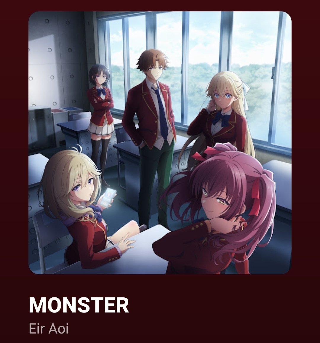 C'est tellement le nouveau meilleur opening de Classroom of The Elite, je surkiffe trop. 
L'artiste me déçoit jamais 🔥