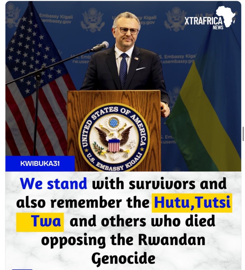 #Kwibuka32: The United States’ position has always been to remember and honor the lives of Tutsis, Hutus, and Twas lost during the 1994 Rwandan genocide.
