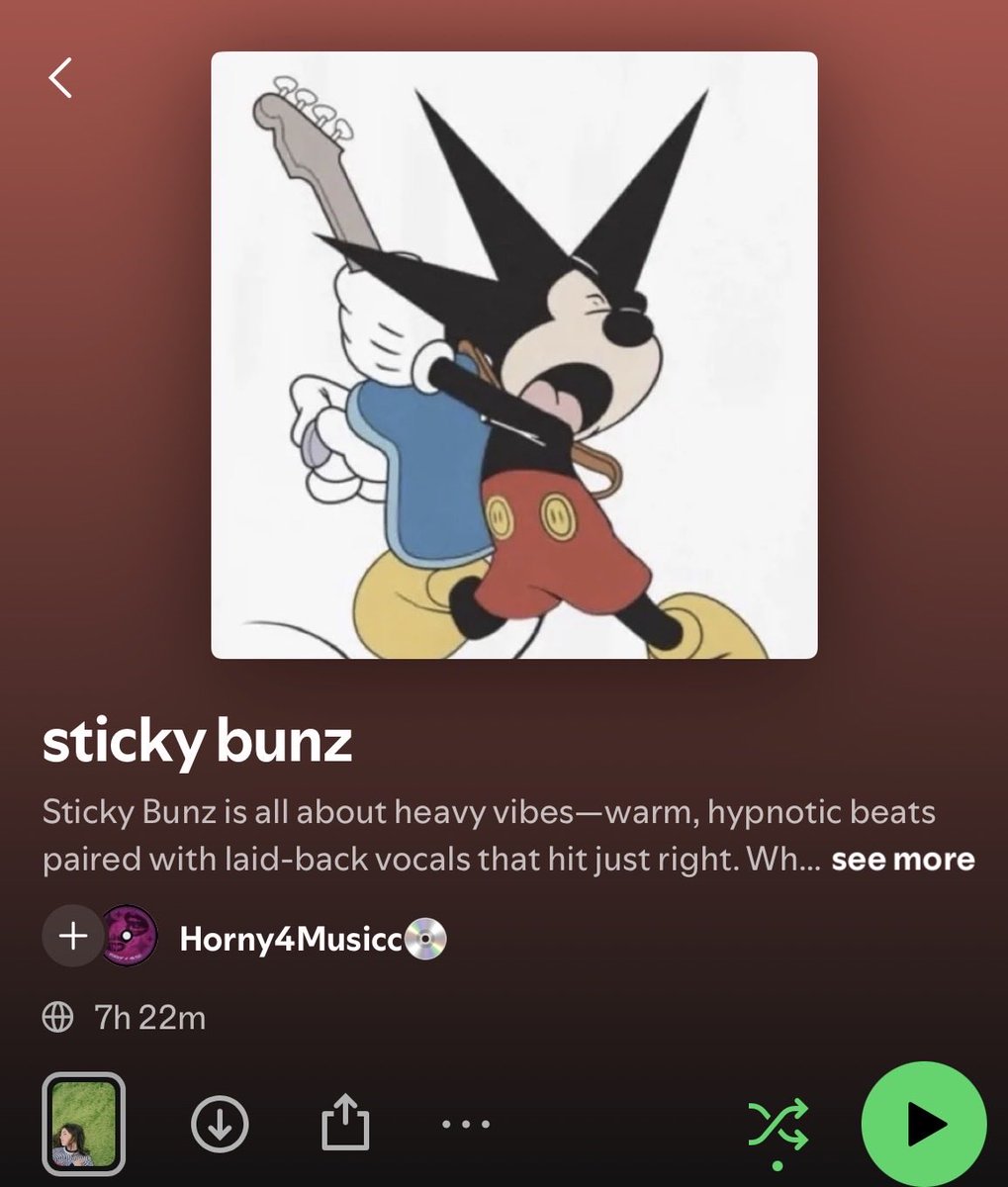 MrNineteen99's tweet photo. Sticky Bunz is all about heavy vibes—warm, hypnotic beats paired with laid-back vocals that hit just right. Whether you’re driving at night, zoning out, or setting the mood, this playlist sticks with you.

Apple Link;
https://t.co/kSOmy16B3B
Spotify link:
https://t.co/SAxYYfhwbj https://t.co/HOConDJB1h
