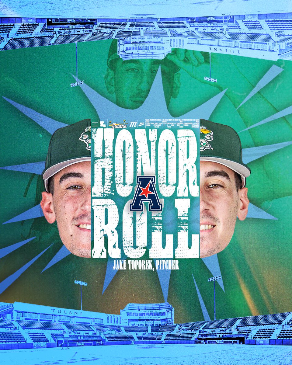 GreenWaveBSB's tweet photo. first weekend start of the year ✅
first @American_Conf Honor Roll of the year ✅

nice work, Topo

#RollWave 🌊⚾️ | @Jake96418707 https://t.co/32kfavnQhA