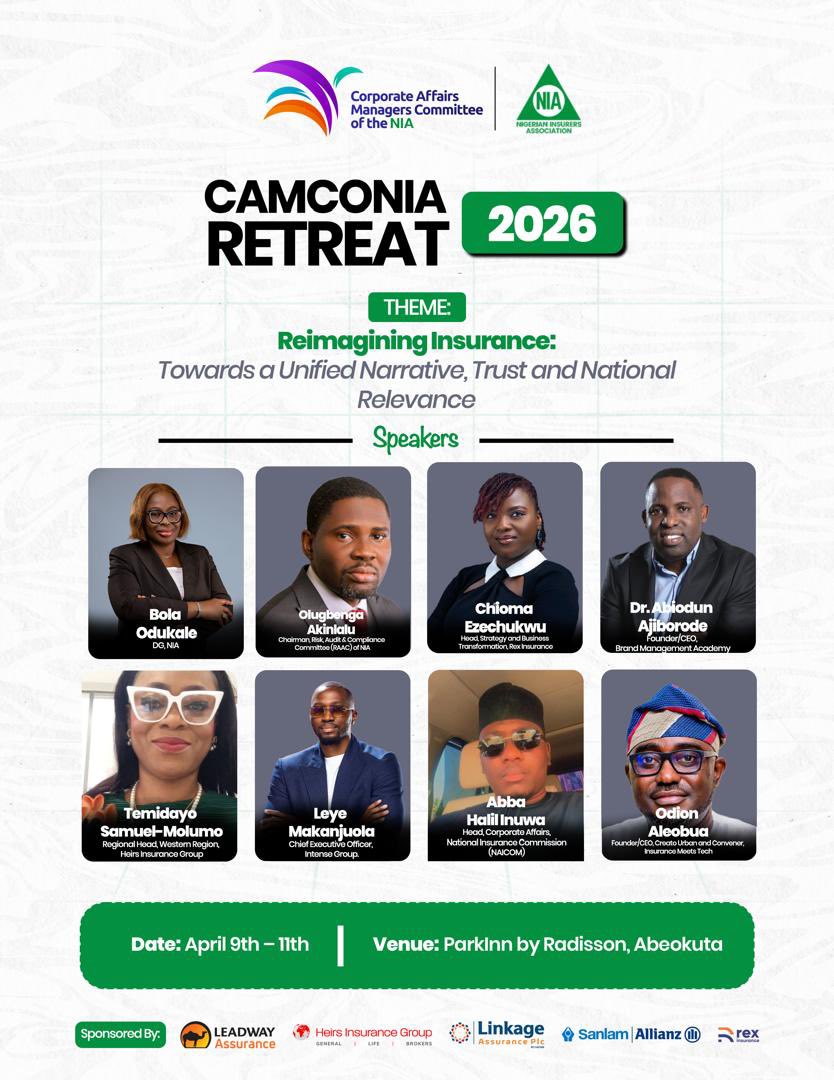 creatourban's tweet photo. How do we move the needle for insurance in Nigeria? A unified voice.

Our CEO &amp; IMT Convener, @odionmatics , joins industry leaders at CAMCONIA to push one agenda: making insurance clearer, more relevant, and trusted at scale.

Let’s reimagine what’s possible.

#Insurance https://t.co/PqAoLnFlB3
