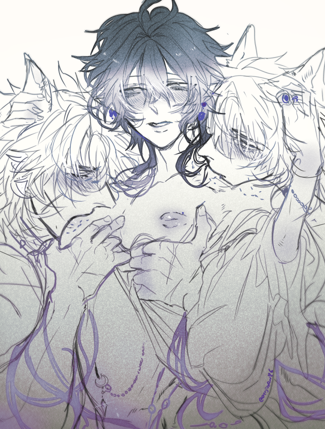 orenjimaru_'s tweet photo. #Varflins the count and his two wolves https://t.co/g69f04s9fi