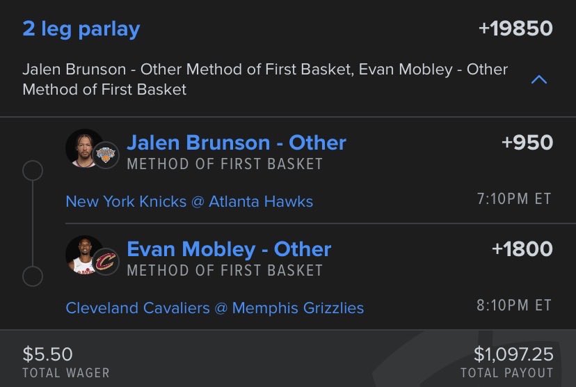 First Basket Bets tweet media