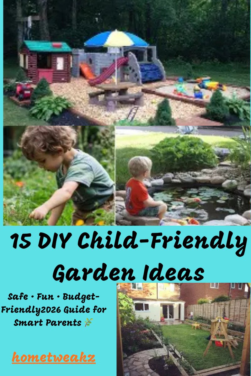 hometweakz's tweet image. Turn any small space into a kid-friendly garden on a budget! 🌿✂️ 15 safe, fun &amp;amp; easy DIY ideas for 2026 — no green thumb needed. 🌸👇 🔗 hometweakz.com/diy-child-frie… #DIYGarden #KidFriendly #BudgetGarden #HomeDecor