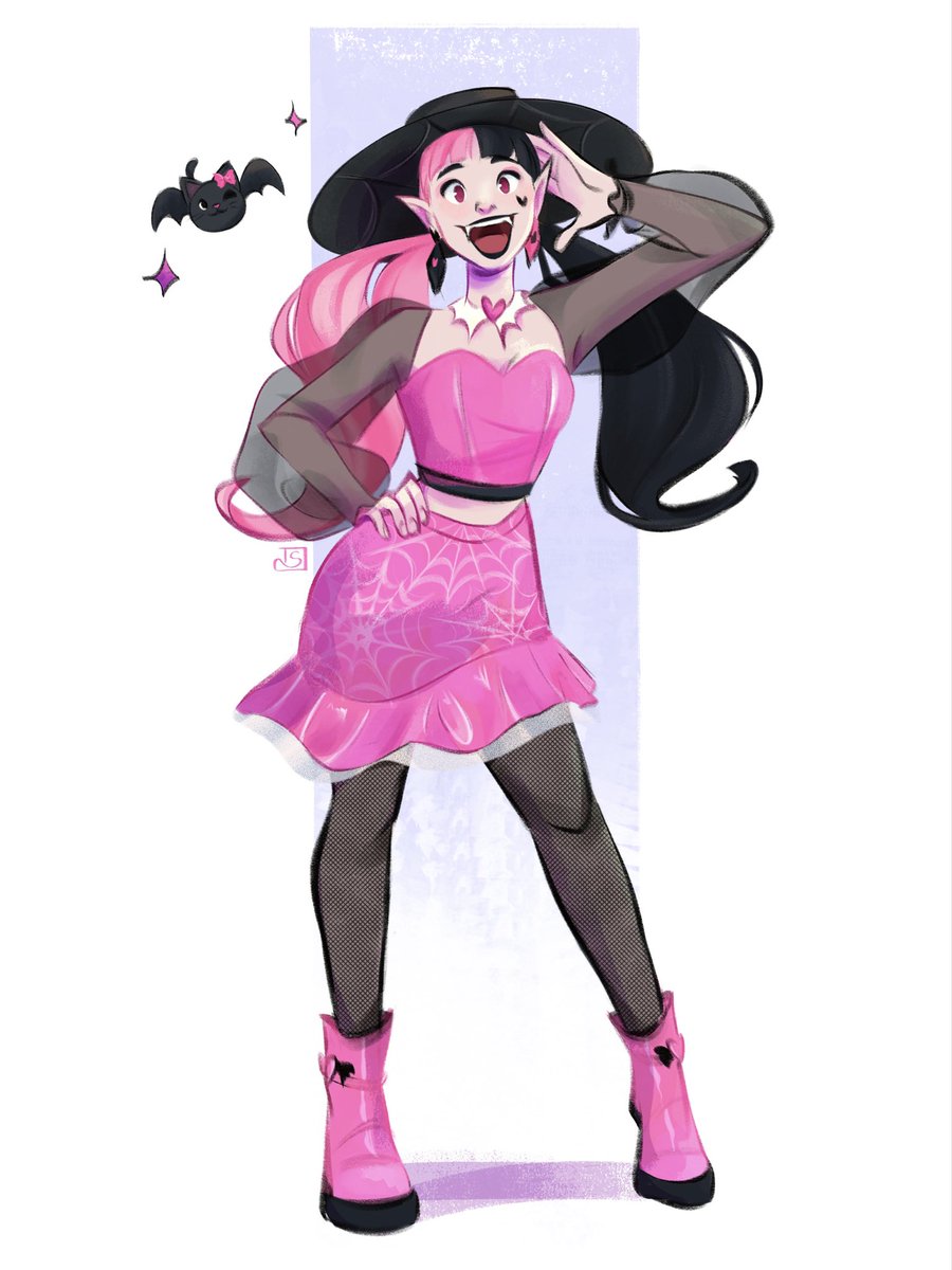 Tanisketch's tweet image. Draculaura is finally here! 🦇 
#MonsterHigh #procreate
