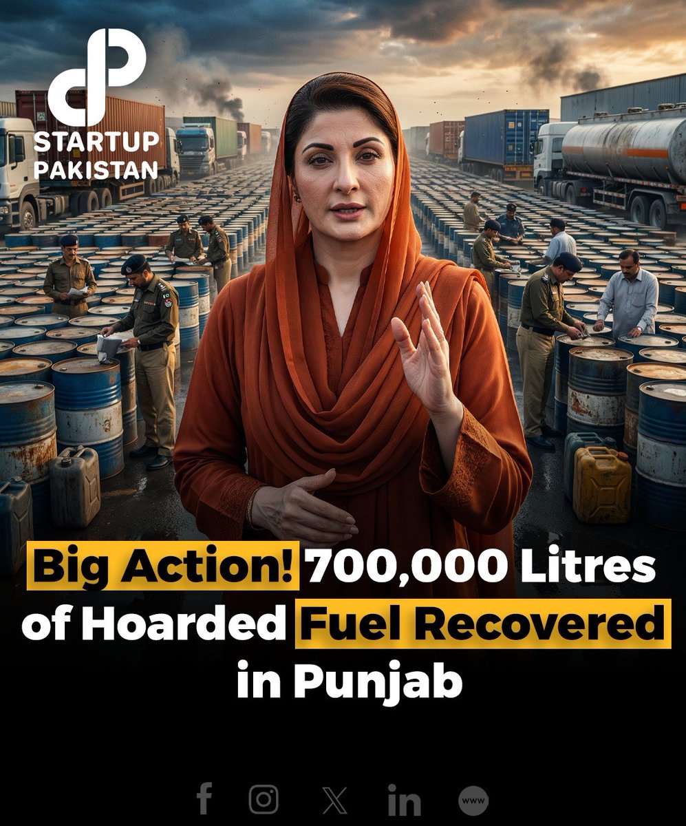 Containers and barrels filled with fuel, representing the **hoarded petrol and diesel** confiscated in Punjab.