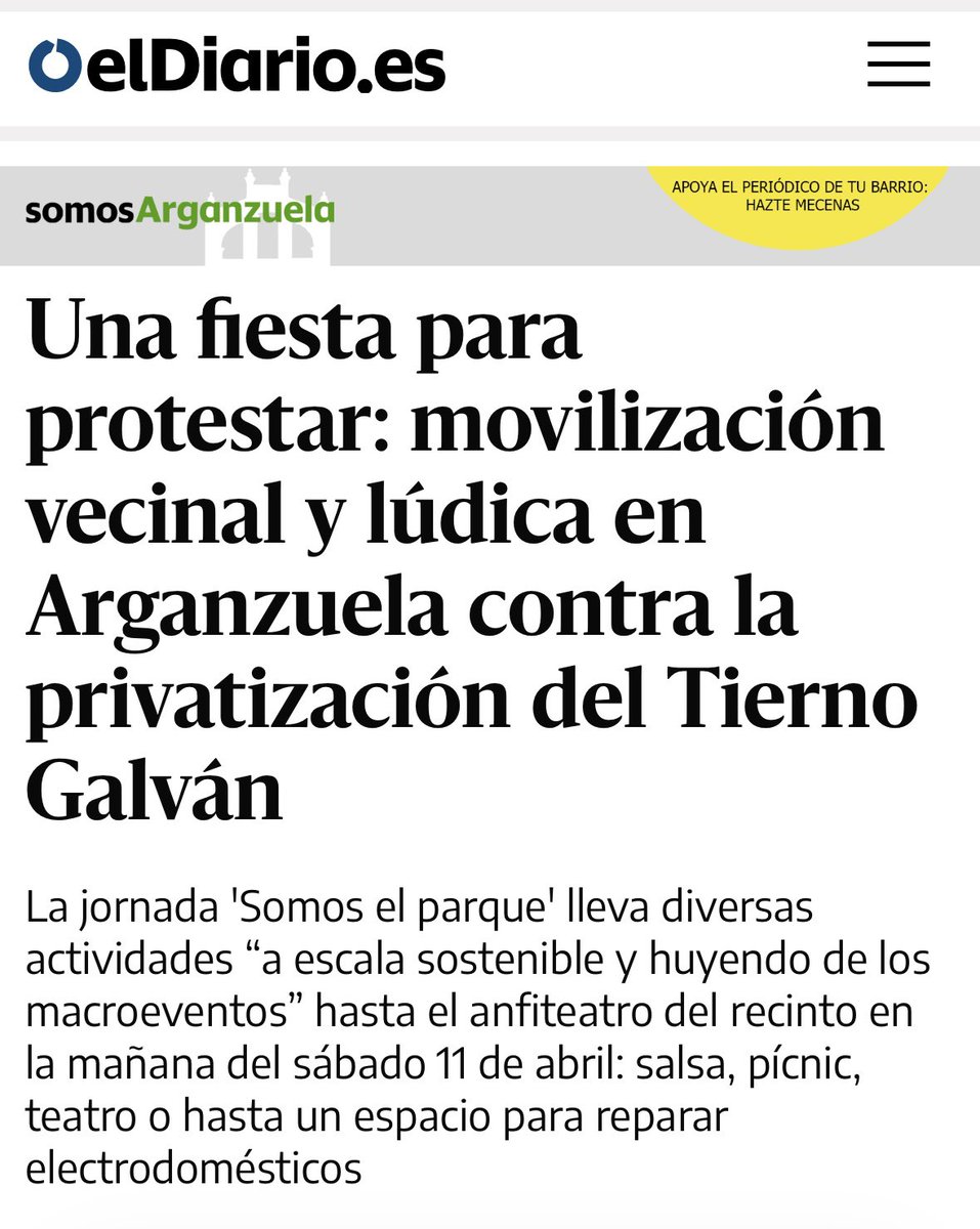 MasArganzuela's tweet photo. "Un día para descubrir el parque que queremos los vecinos y vecinas de #Arganzuela”.

#SomoselParque https://t.co/71HBeydcd4
