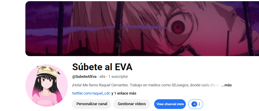 Bueno gente, me he hecho un canal secundario de anime. Al final estoy todos los días escribiendo sobre ello y no tenía un espacio donde comentar las noticias. Si os apetece seguirme, se agradece millones. ¡Subiré el primer vídeo entre hoy mañana! ✨❤✨❤ ¡SUBID AL EVA, LEÑE!