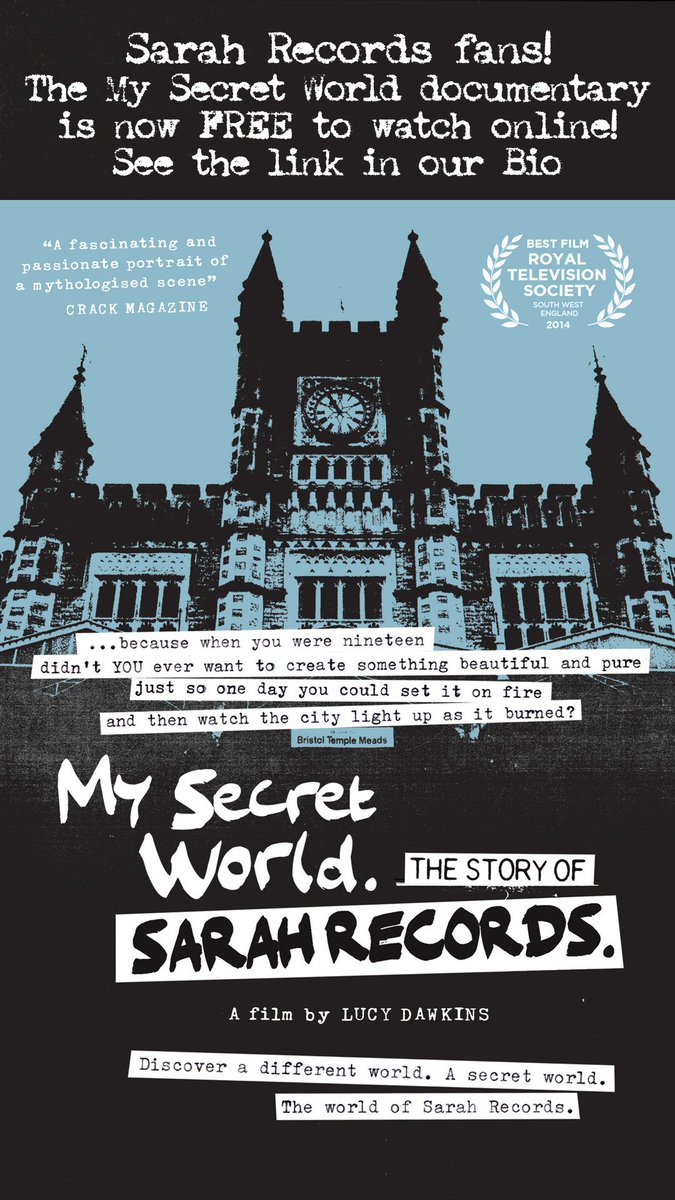 SarahRecordsDoc's tweet photo. #SarahRecords #MySecretWorld #IndieMusic #DIYMusic #MusicDocumentary #UKIndie https://t.co/p1BGkQINUQ