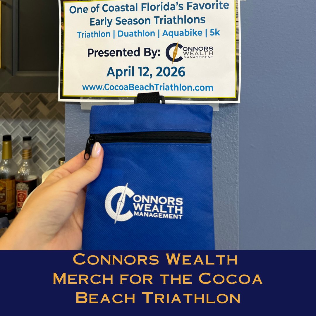 ConnorsWealth's tweet photo. Come join us this SUNDAY, April 12th for the Cocoa Beach Triathlon! We are proud to be the Presenting Sponsor once again! Check out our useful merch that participants will receive! https://t.co/wg4jvxdEEM